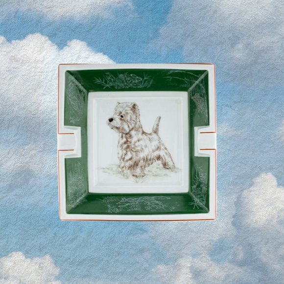 HERMÈS West Highland White Catchcall Tray Cigar Ashtray